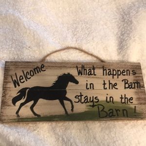 Rustic Horse Barn Wall Sign
